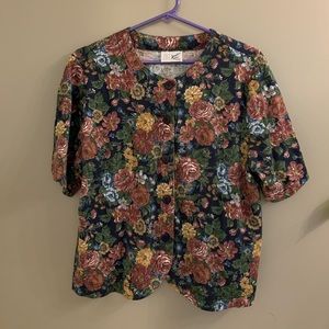 Vintage Floral Button Down